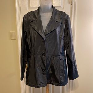 CS Signature - Woman’s black polyurethane jacket, Size: L